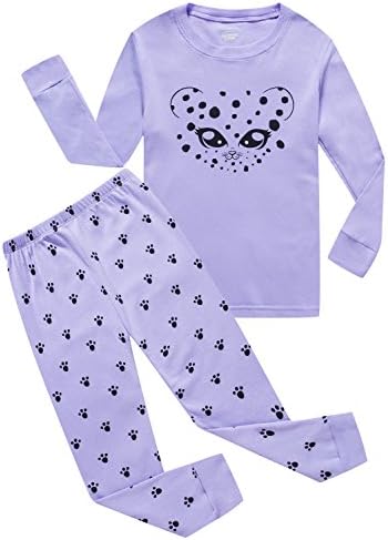 MMII pajamas Cat Little Girls' Cotton Sleeper Pajamas Set 2 Piece Sleepwears Pjs Size 3T