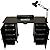 LCL Beauty Black Steel Vented Double Storage Manicure Nail Table Desk Salon Spa Equipment