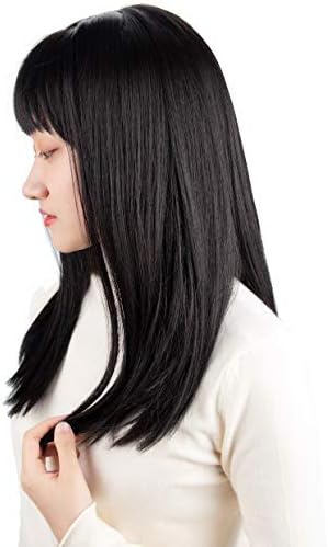 Amazon 4色 ウィッグ ロング ストレート 日本製ファイバー 耐熱 黒髪 栗色 シルバー 小顔 原宿風 可愛い 通学 通勤 日常使用 フルウィッグ 通販