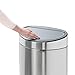 Brabantia 10.6 Gal Kitchen Touch Trash Can New (Matt Steel FPP) Removable Lid, Soft-Touch Open, Garbage Can + Bags