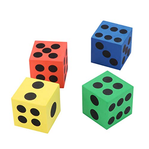 Livoty 1/4 /12Pcs Eva Foam Dice Six Sided Spot Dice Kid Game Soft Learn Play Blocks Toy (4Pcs) - Thumbnail 2