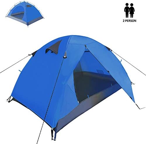 Deacroy 2 Person Waterproof Camping Tent 3 Season Double Layer Backpacking Tent Lightweight Two Doors Dome Tent For Outdoor Camping Hiking Mountaineering Blue Buy Online At Best Price In Uae Amazon Ae