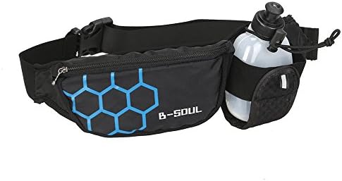HuntGold Unisex Adjustbale Running Belt Waist Bag Pouch with Water Bottle Workout Fitness Holder For Marathon