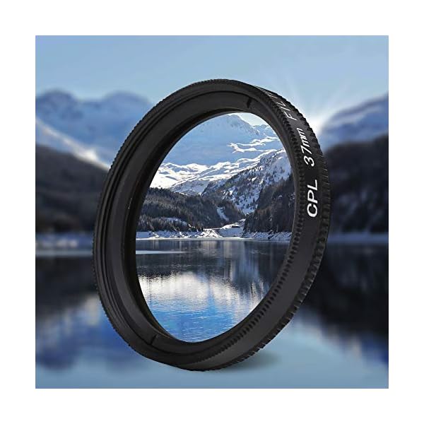Mugast 37mm Circular Polarizer Objektivfilter, CPL Filter Objektiv mit Adapterring Schutzkappe Geeignet für Xiaomi Yi 4k… – Bild 6