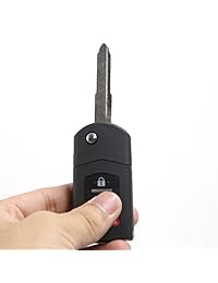Uxcell nuevo Smart Remote Flip Key Fob Shell Case 4 Botón Fit Mazda 3 5 6 RX-8 CX-7 CX-9
