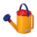 Spielstabil Classic Yellow Watering Can with 2 Sturdy Handles for Ages 18 Months and Up - Holds 1 Liter (Made in Germany)