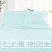 Nestl Split King Sheet Set - 1800 Ultra-Soft Microfiber Bed Sheets - Double Brushed - Deep Pockets - Easy Fit - 5 Piece Set - Bed Sheets & Pillowcases (Split King Size, Light Blue)