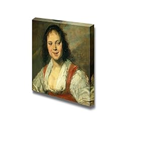 The Gypsy Girl - Malle Babbe by Frans Hals - Canvas Print Wall Art Famous Painting Reproduction - 12" x 12"
