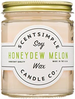 ScentSimple Scented Soy Candle - Honeydew Melon
