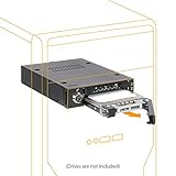 ICY DOCK Full Metal 2 Bay 2.5 SATA/SAS HDD & SSD Hot Swap Mobile Rack Enclosure for 3.5 Drive Bay - ToughArmor MB992SK-B