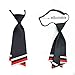 HANERDUN Womens Tie Bowtie Ladies Pre Tied Silk Necktie Costume Accessory Gift Idea Black