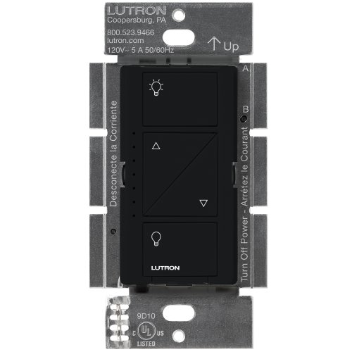 Lutron Caseta Smart Home Dimmer Switch, Works with Alexa, Apple HomeKit, and the Google Assistant | for LED Light Bulbs, Incandescent Bulbs and Halogen Bulbs | PD-6WCL-BL | Black