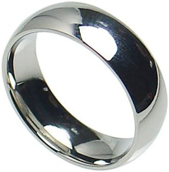 Stainless Steel Plain Wedding Band Ring 8mm Comfort Fit Sizes 6 Thru 14 (10)