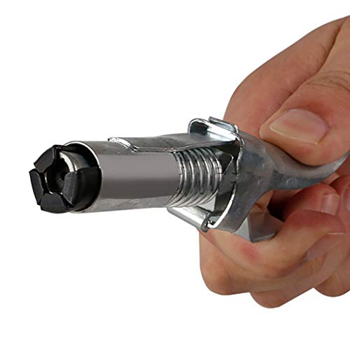 Wffo Locks on, Does not Leak Grease Coupler Locks onto Zerk Fittings. Grease Goes in, Not On The-Compatible with All Grease Guns.(Silver)