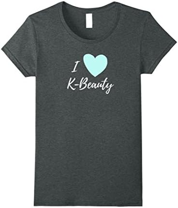 Womens I love k-beauty Korean skincare T-shirt Small Dark Heather