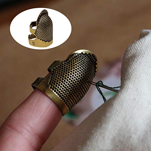 image for TANG SONG 9PCS Copper Finger Protector Thimble Adjustable Fingertip Th