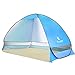 BATTOP Pop Up Beach Tent Camping Sun Shelter Outdoor Automatic Cabana 2-3 Person Fishing Anti UV Beach Tent Beach Shelter, Sets up in Seconds (LightBlue)