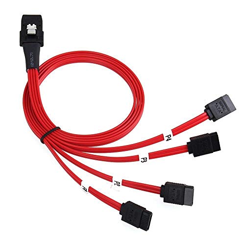 Minisas36ptosata Server Data Cable Connector Hard Disk Interface Converter Black 1M