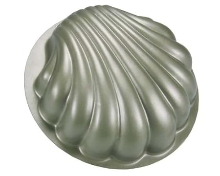 Städter 574007 Backform 'Muschel', Antihaftbeschichtet, silber, 20 x 20 x 3 cm,