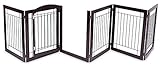 Internet's Best Indoor Dog Gate with Door | 6 Panel | 30 Inch Tall | Enclosure Kennel Pet Puppy Safety Fence Pen Playpen | Durable Wooden and Wire | Folding Z Shape Free Standing | Espresso