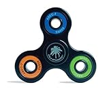 Fidget Toy - Tri Spinner Metal Ceramic Bearing High Speed Prime | Black Colorful | Anti ADHD ADD Anxiety; Non-3D Printed Upgraded SI3N4 Bearings | Cali Spinners