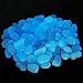 DE 100 Man-made Blue Glow in the Dark Pebbles Stone for Garden Walkway