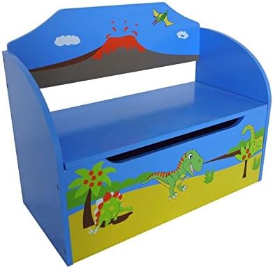 Dinosaurios Caja de Juguetes y Banco niños Juguetes Organizador: Amazon.es: Hogar