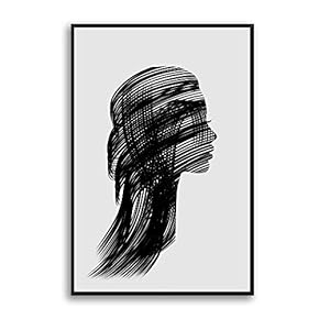 Framed Canvas Home Artwork Decoration Portrait Canvas Wall Art for Living Room, Bedroom - 16x24 inches