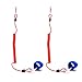 SAMSFX 2pcs x Kayak Canoe Safety Coiled Paddle Leash Fishing Rod Holder Accessory Leash