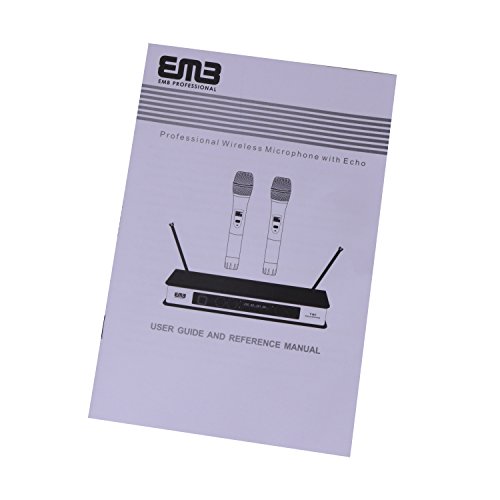 image for EMB - EBM60E Yellow VHF Dual Wireless Handheld Microphone System with 