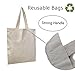 UOhost 8 PCS Sublimation Blank Canvas Bags Resuable Washable Grocery Shopping Tote Bags for DIY
