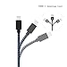 iPhone Cable 3Pack 6FT, GUIGUI Extra Long Nylon Braided Charging Cord Lightning Cable to USB Charger for iPhone 7, 7 Plus, 6S, 6, SE, 5S, 5, iPad, iPod Nano 7 - Black Blue
