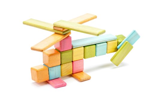 52 Piece Tegu Original Magnetic Wooden Block Set, Tints - Thumbnail 3