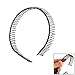rosenice Woman Hairband Sport Headband Hair Hoop Metal Teeth Comb 1pcs (Black)
