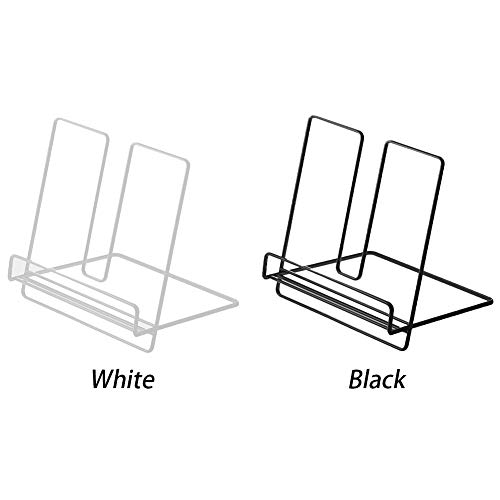 Book Stand Eco Friendly Iron Wire Students Stationery Practical Kitchen Rest Rack Baking Tool Cookbook Stand Storage Hands Free Durable Desktop Home(White)