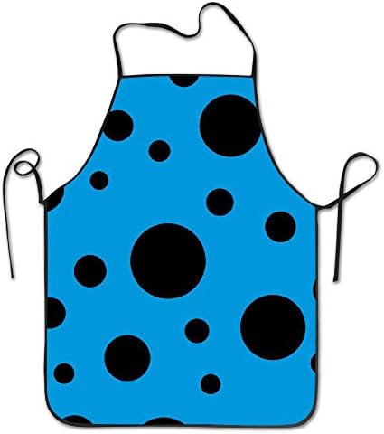 Cow Print Lock Edge Waterproof Adjustable Men Women Durable Apron Kitchen Cooking Commercial Restaurant Chef Apron Blue