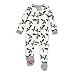Burt's Bees Baby Unisex Baby Sleep & Play, Organic Pajamas, NB-9M One-Piece Zip Up Footed PJ Jumpsuit, Happy Holly, 0-3 Months
