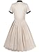 ReoRia Women's 40s 50s Style Short Sleeve Rockabilly Picnic Swing Vintage Dress