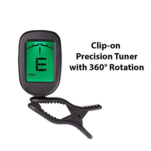 image for HeroFiber Guitar Accessories Kit - Stand, Clip-on Tuner, Strap w/Locks