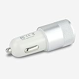 Intelligent Dual USB Car Charger for Phone and Other USB powered devices (Deep-Sea Blue)