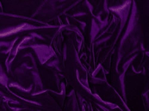 02 YARDS Dark Purple Silk Velvet Fabric SOUTH BEACH