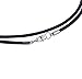 Jstyle 3MM Leather Necklace for Men Women Necklace Chain Rope Leather Cord Black 14-30 inch