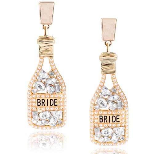 Bride Earrings Bride To Be Gifts for Bachelorette Beaded