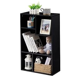 VECELO 5 Cube Modern Bookcases,3 Tier