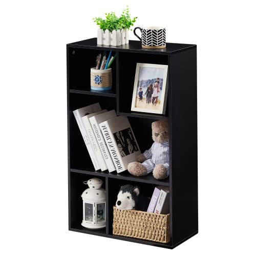 VECELO 5 Cube Modern Bookcases,3 Tier
