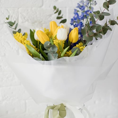 VGOODALL 100 Blatt Weiß Seidenpapier, Tissue Papier 50cm x 35cm Bastelpapier Geschenkpapier für Geburtstagsfeier Babypartys Hochzeit