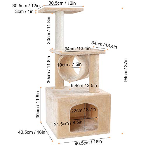 BEAU JARDIN Árbol de Gato de 94 cm de Largo con una cómoda Plataforma de Observación