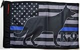 Forever Wave USA Subdued Thin Blue Line K9 Flag