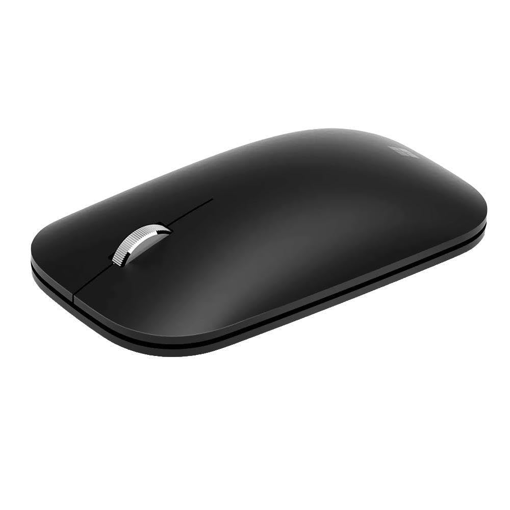 Microsoft Modern Mobile Mouse, Black - Comfortable Right/Left Hand Use design with Metal Scroll Wheel, Wireless, Bluetooth for PC/Laptop/Desktop, works with Mac/Windows 8/10/11 Computers