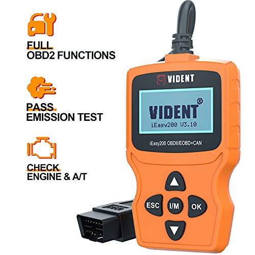 Vident iEasy200 OBD2 Scanner, Code Reader for Engine Fault Check, I/M Readiness Smog Check, CAN Diagnostic Scan Tool for All OBDII Protocol Cars